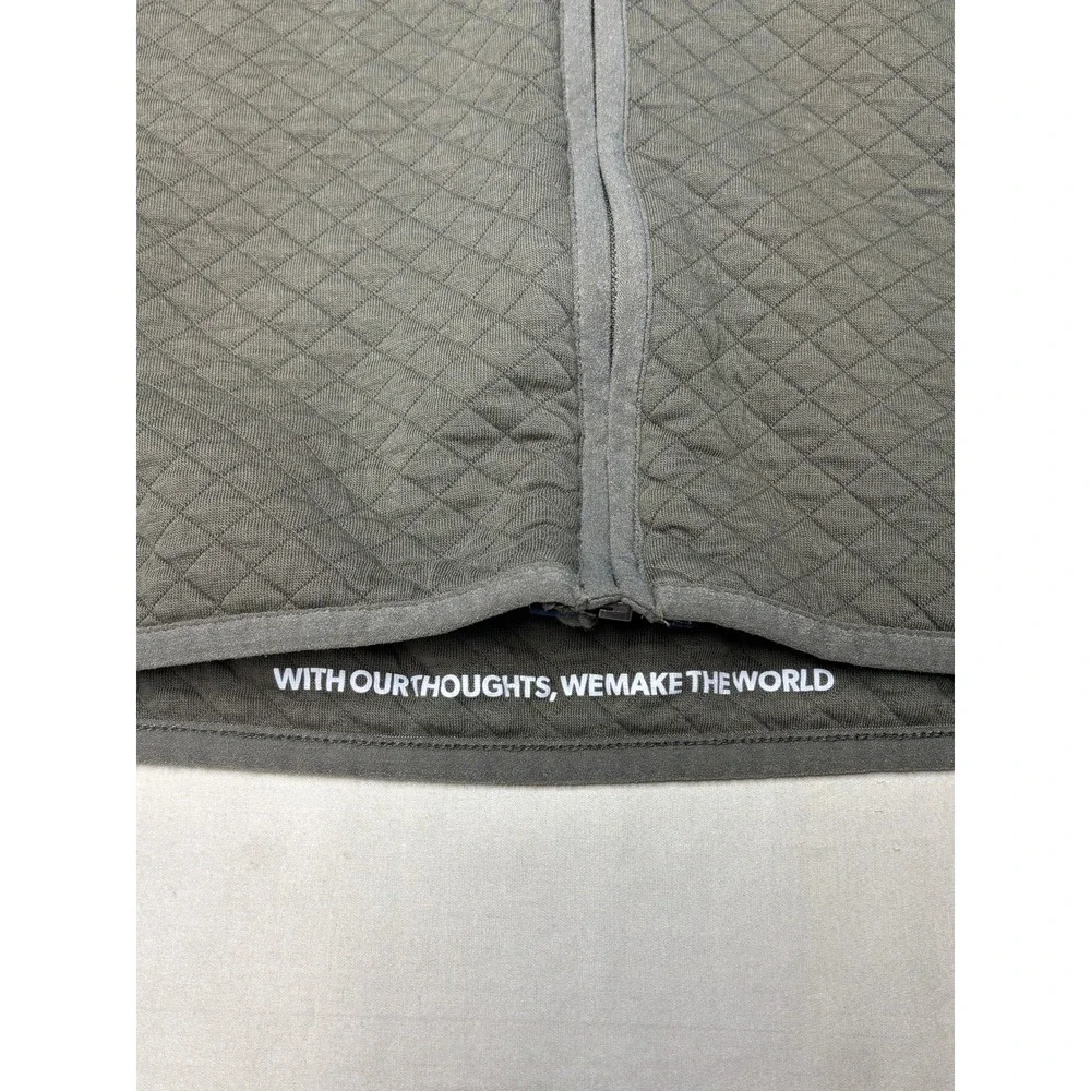 Rhone‎ Gramercy Quilted Full Zip Vest Mens Large Olive Green 101669 Mock Neck